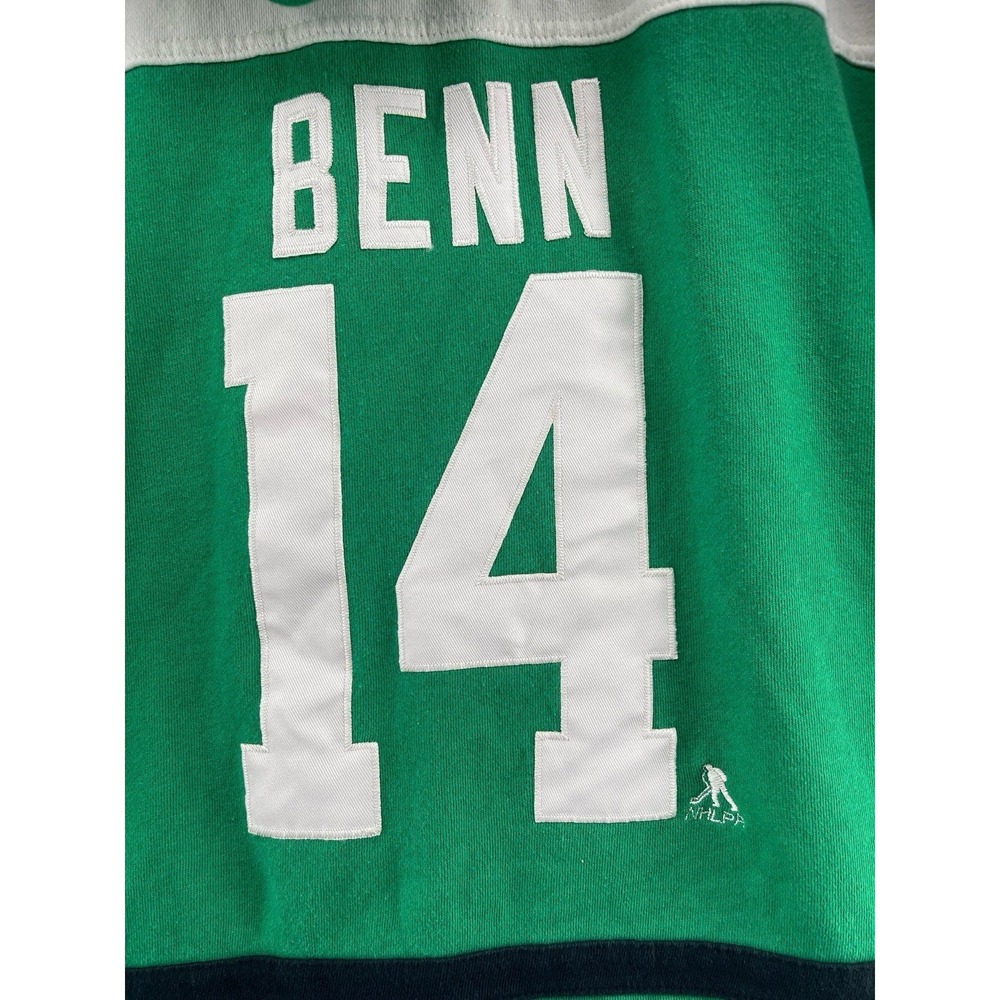 47 Brand Dallas Stars Jamie Benn #14 Hoodie Jersey Large NHL Hockey Green - Picture 7 of 7